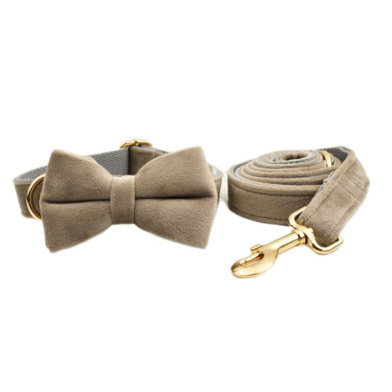 Velvet Pet Collar Traction Rope