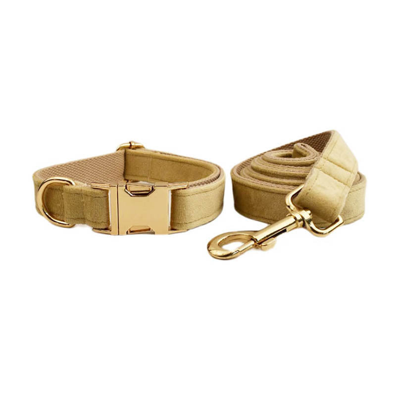 Velvet Pet Collar Traction Rope