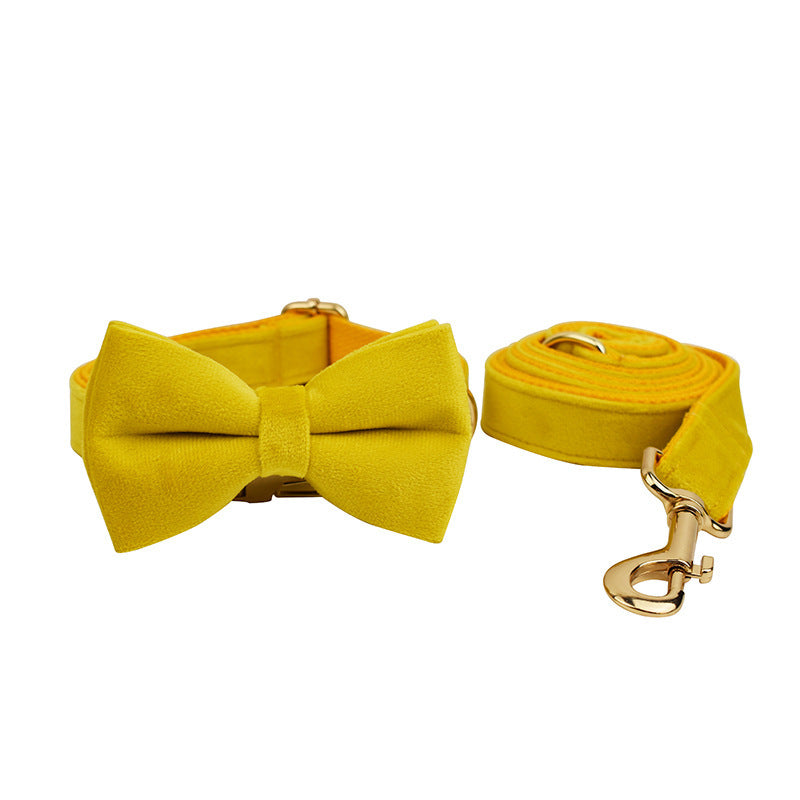 Velvet Pet Collar Traction Rope