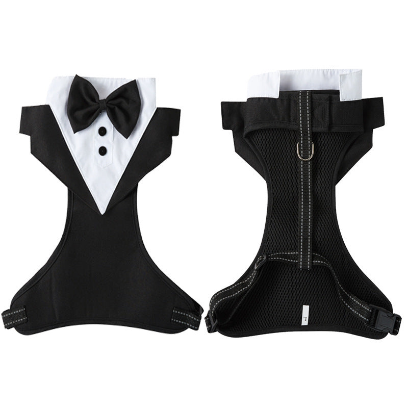 Pet Hand Holding Rope Anti Breaking Loose Suit Integrated Chest Strap