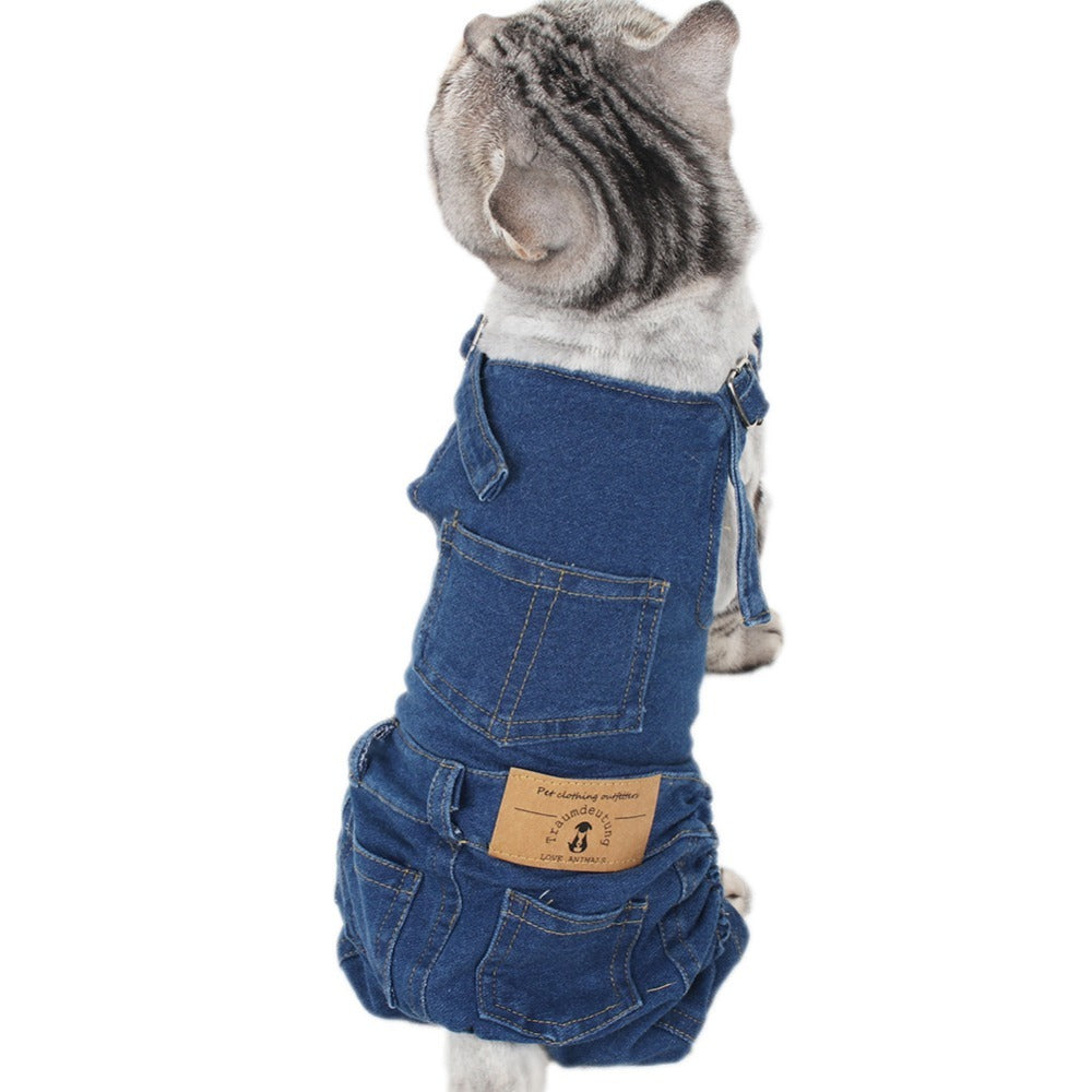 Cute Denim Set for FurBaby -Please do a twinning with Me my Hooman!!