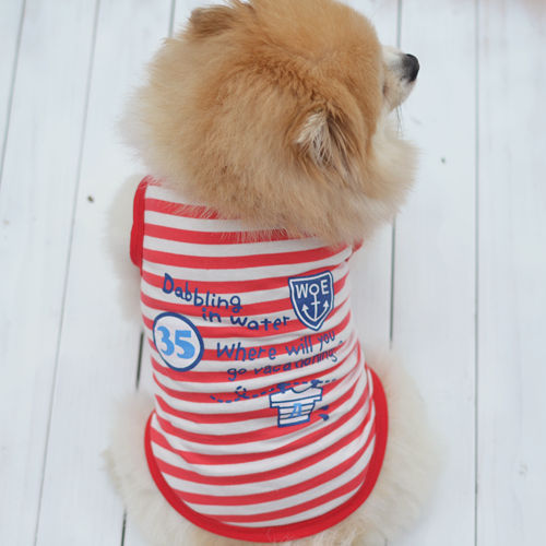 Cute Cotton striped breathable t-shirt for your FurBuba