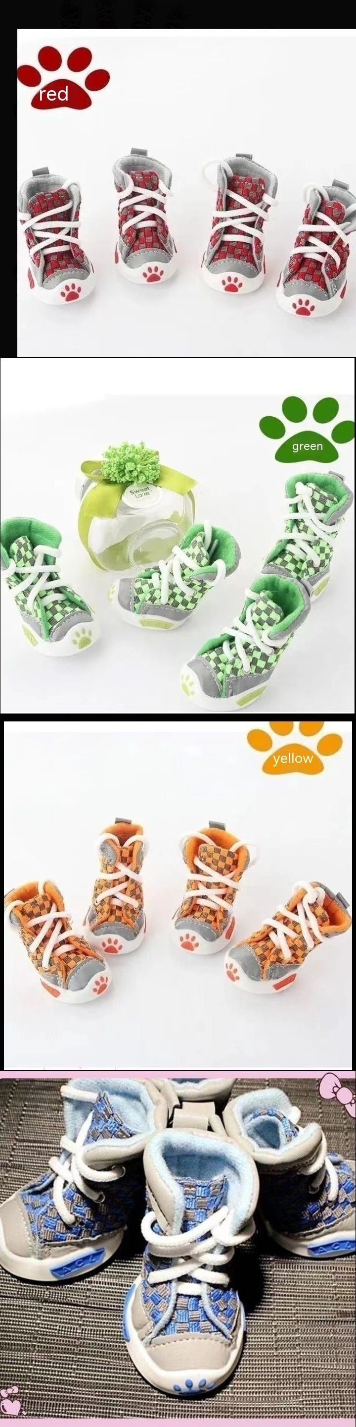 Small and Warm Colorful Dog Shoes