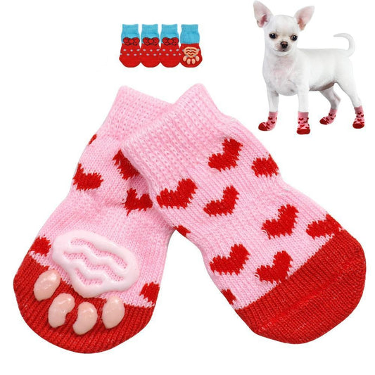 Knit Warm Love Cotton Socks for Pets