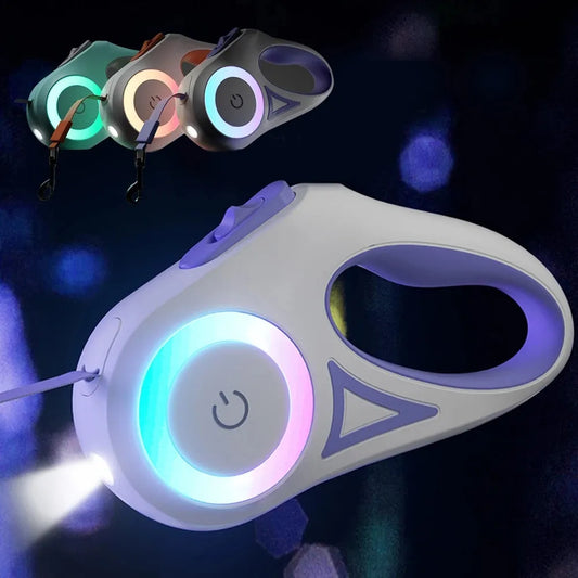 Light Retractable 3 And 5M Dog Leash