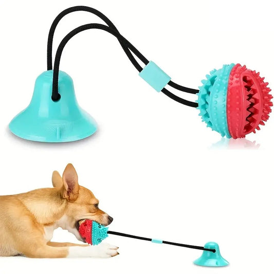 Dog Toys For Aggressive Chewers - Interactive Teething Boredom And Stimulating Tug Of War Suction Cup