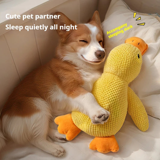 Plush Calming Duck Stuffed Toys Chew Toy Squeaky