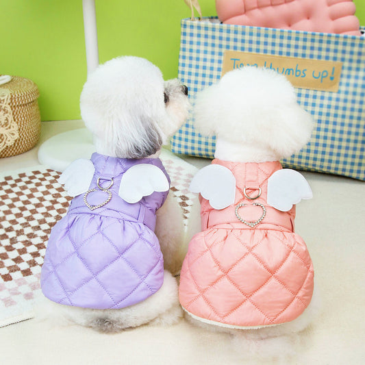 Cute Angel Thickened Cotton Skirt for Pets