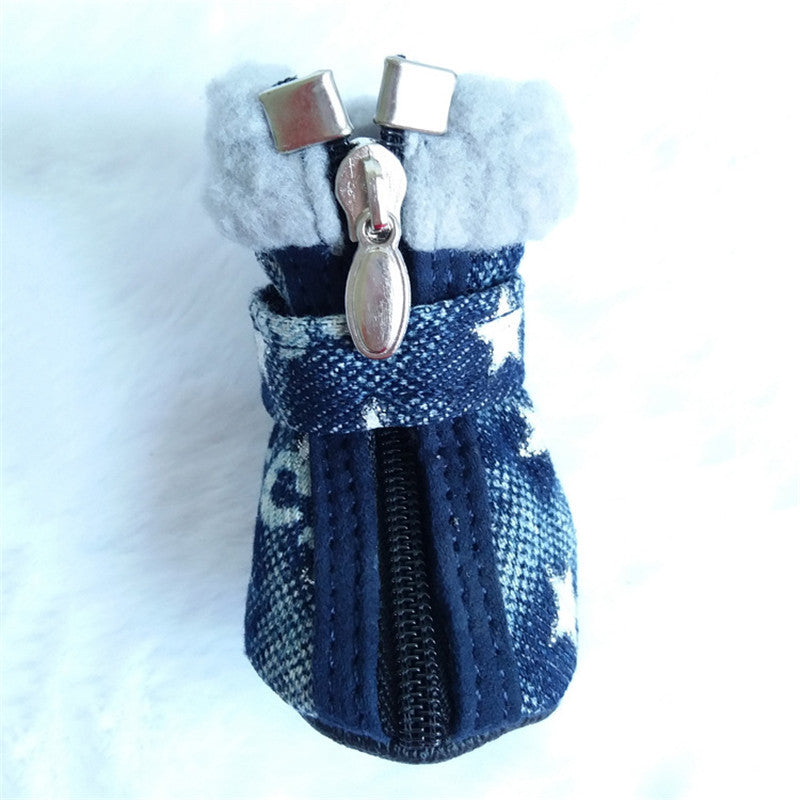 Teddy VIP Denim dog shoes