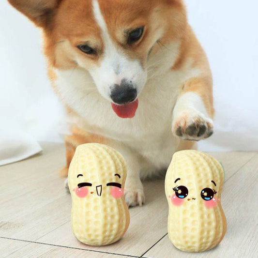 Funny Pet Dog Squeaky Peanut Toy For Small-Middle sized Dogs