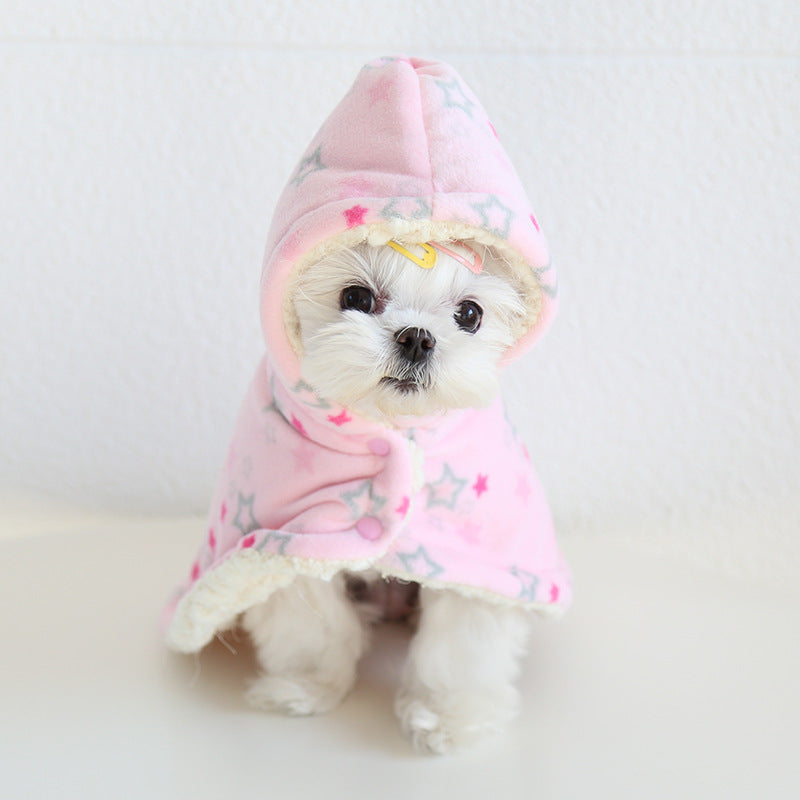 Cutest Thickened Fleece-lined Pet Shawl
