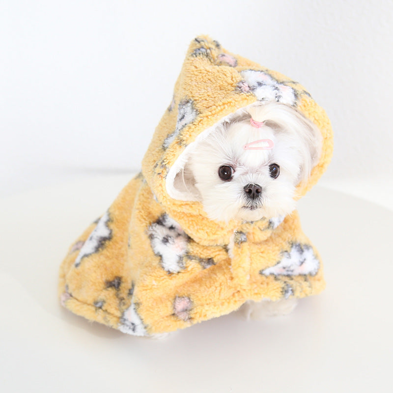 Cutest Thickened Fleece-lined Pet Shawl