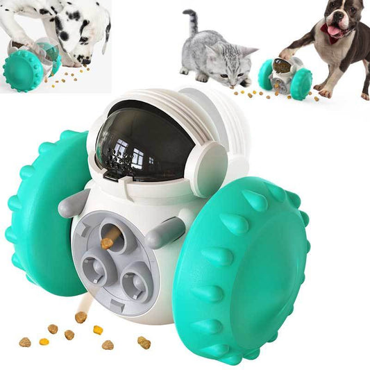 Slow Food Interactive Balance Car, Multifunctional Fun Development Smart Pet Feeding Toy Car for Dogs/Cats