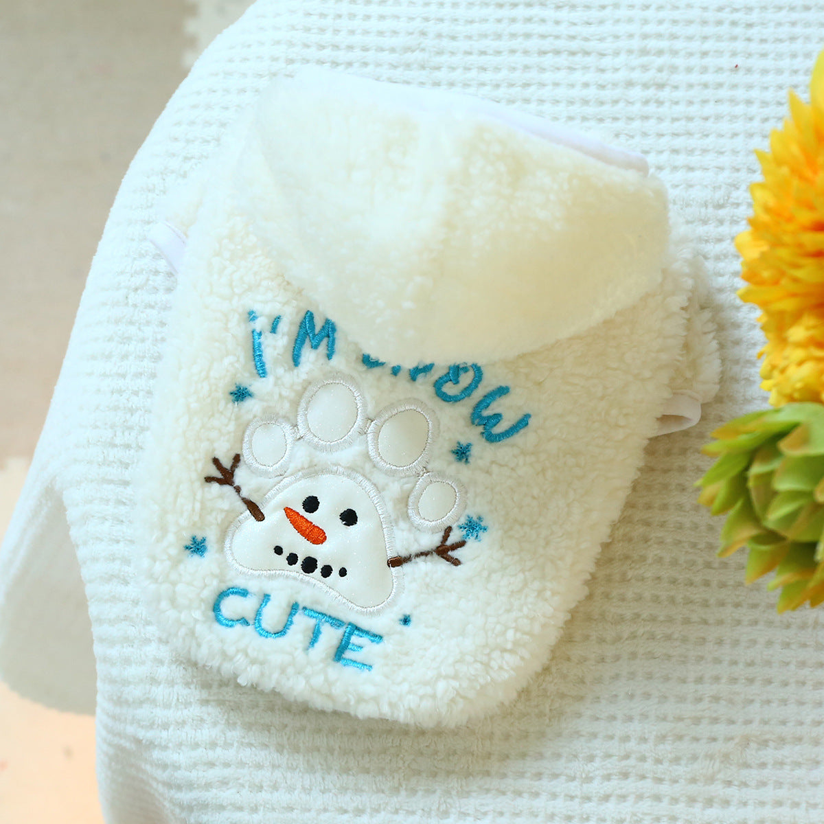 Fluffy Jacket Claw Snowman for Pets